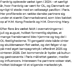 Frankrig oplevede v kst igen i 2024 – et s rligt r, hvor Frankrig var v rt for OL, og Danmark var synligt til stede ...