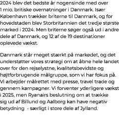 2024 blev det bedste r nogensinde med over 1 mio. britiske overnatninger i Danmark. Is r K benhavn tr kker briterne ...