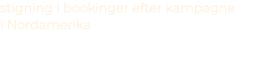 stigning i bookinger efter kampagne i Nordamerika