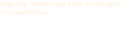 stigning i bookinger efter kampagne i Nordamerika