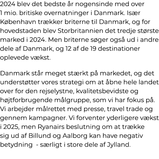 2024 blev det bedste r nogensinde med over 1 mio. britiske overnatninger i Danmark. Is r K benhavn tr kker briterne ...