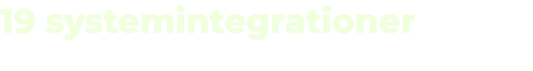19 systemintegrationer
